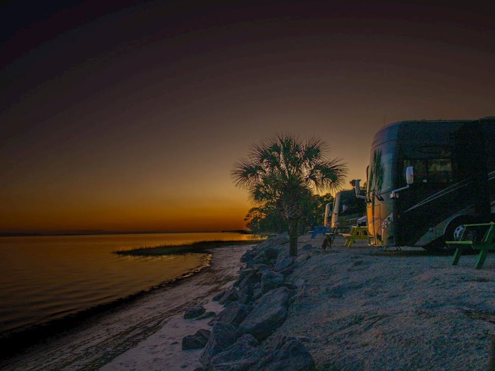 Blog photo Hangin' with the Hagens in Ho-Hum RV Park Ho-Hum RV Park at sunset oceanfront view