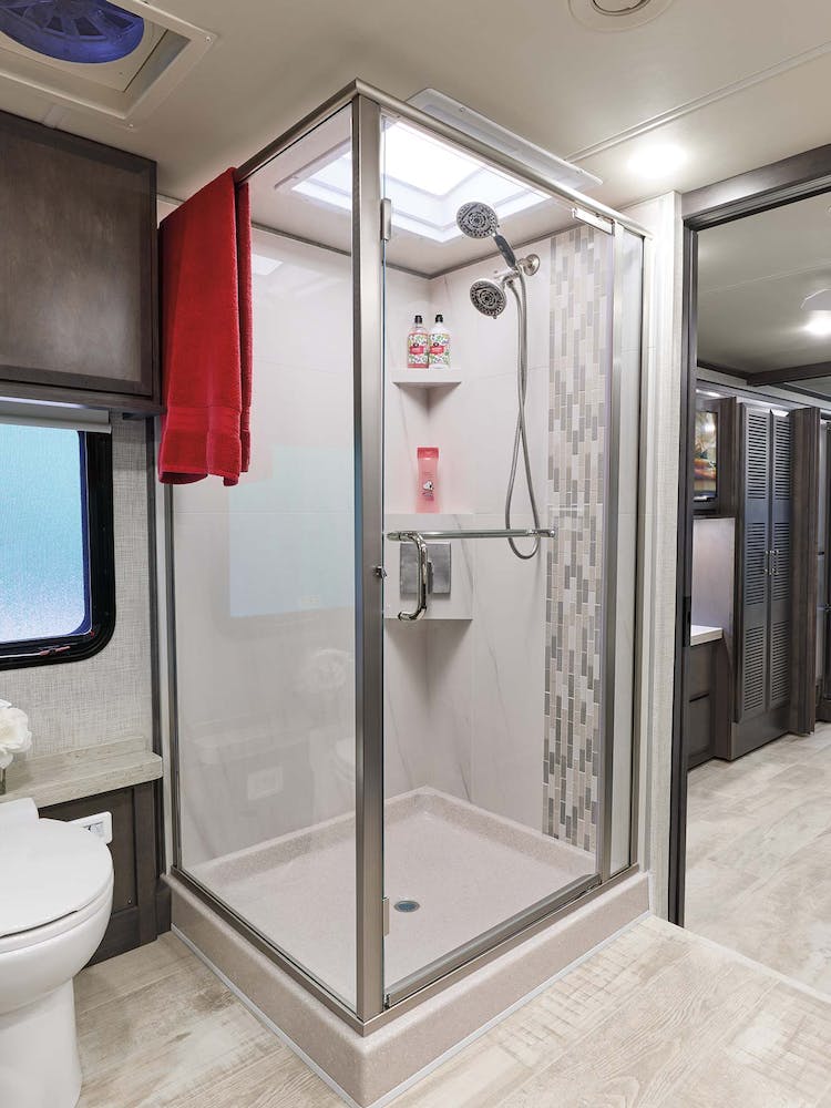 2022 Thor Tuscany Class A Diesel Pusher RV 45MX Shower - Studio Collection™ Portofino Regatta Cabinetry