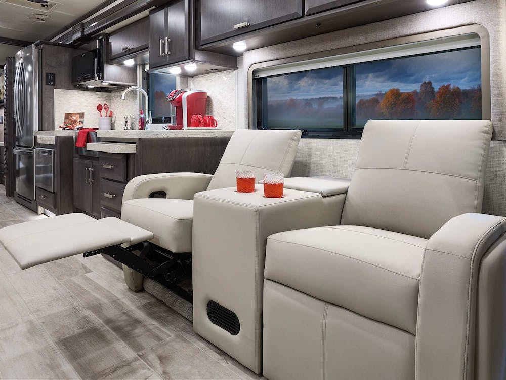 2022 Thor Tuscany Class A Diesel Pusher RV 45MX Theater Seating - Studio Collection™ Portofino Regatta Cabinetry