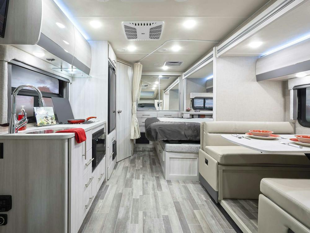 2022 Thor Gemini AWD Class B+ RV 23TW Front to Back - Silverpointe Uptown Gray Cabinetry