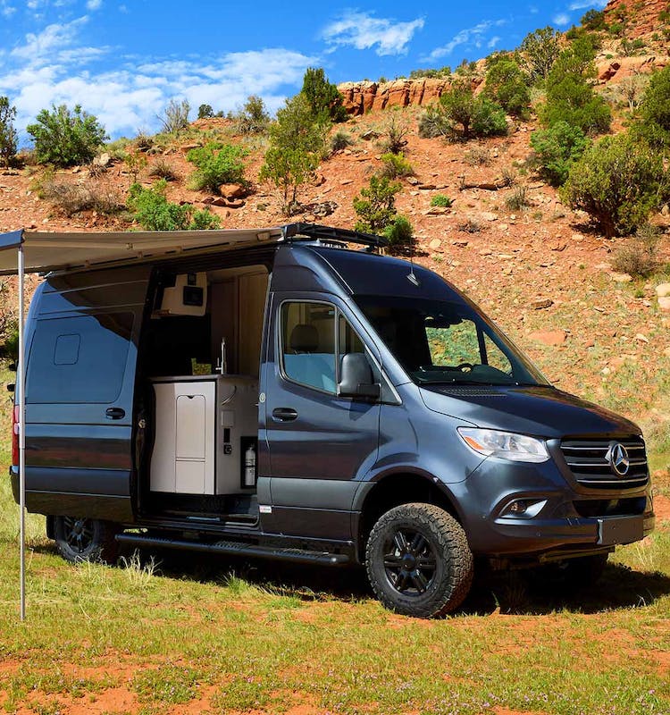 2024 Sanctuary Sprinter with Tenorite Grey Metallic Awning Utah Desert