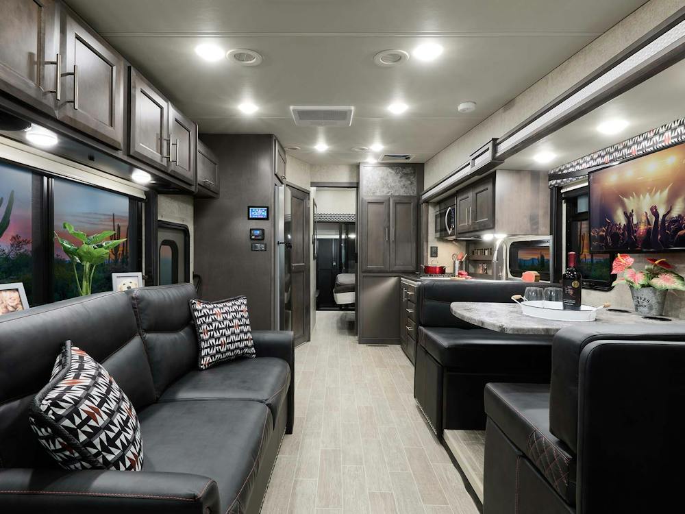 2022 Thor Outlaw Class A Toy Hauler RV 38KB Front to Back - Road House Regatta Cabinetry