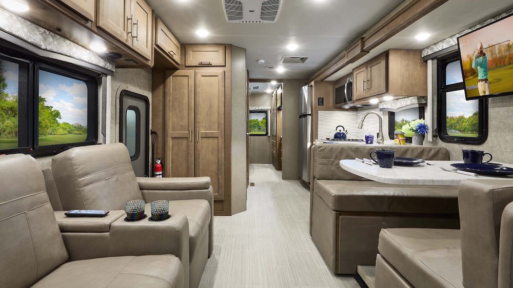 2022 Thor Magnitude Class C RV XG32 Front to Back - Vanilla Twilight Sanibel Cabinetry