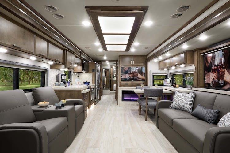 2022 Thor Tuscany Class A Diesel Pusher RV 40RT Front to Back - Studio Collection™ Rossa Sanibel Cabinetry