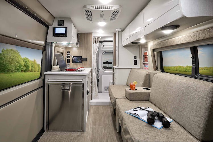 2022 Thor Rize Class B RV 18M Front to Back - Crisp Linen Modern White Cabinetry