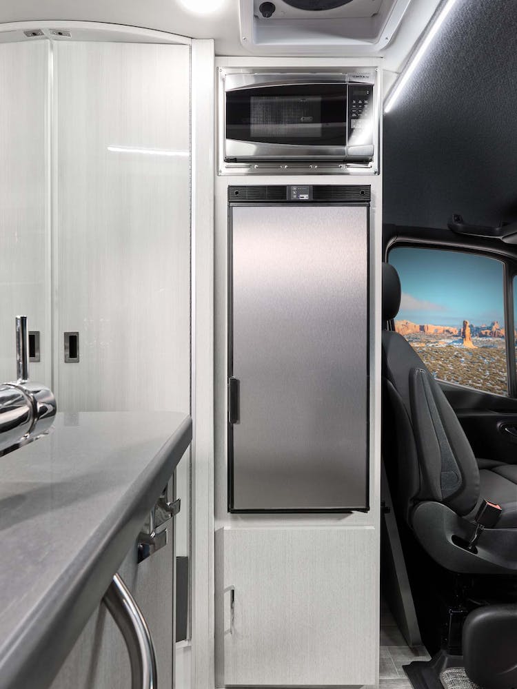 2022 Thor Tranquility Class B RV 19P Microwave and Refrigerator - Radiant Silver Radiant Silver Cabinetry - Sprinter Van