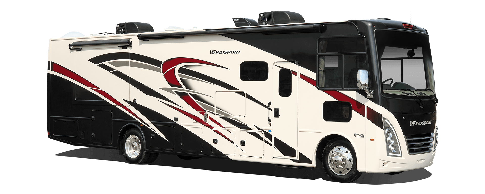 Windsport Class A RV Sunset Red Partial Paint Exterior