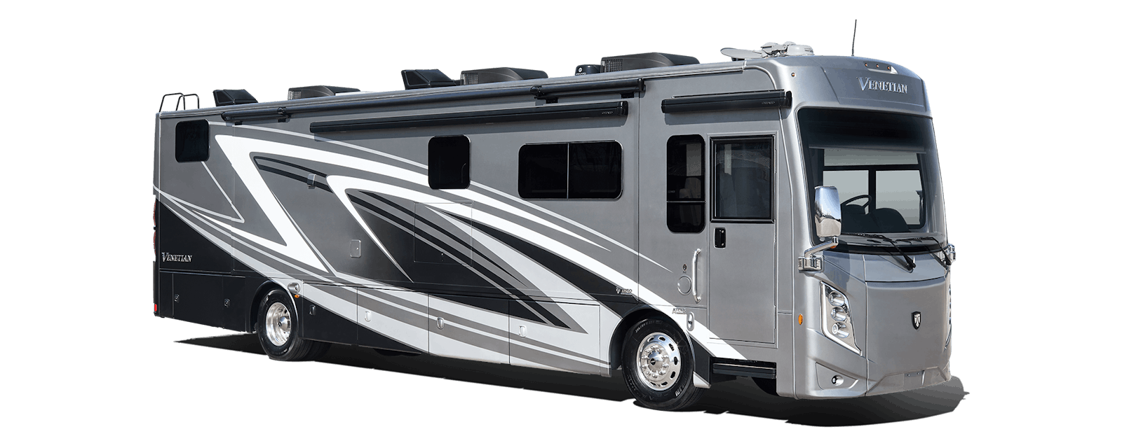 2023 Thor Venetian Class A Diesel Pusher RV White Mountain Exterior Photo