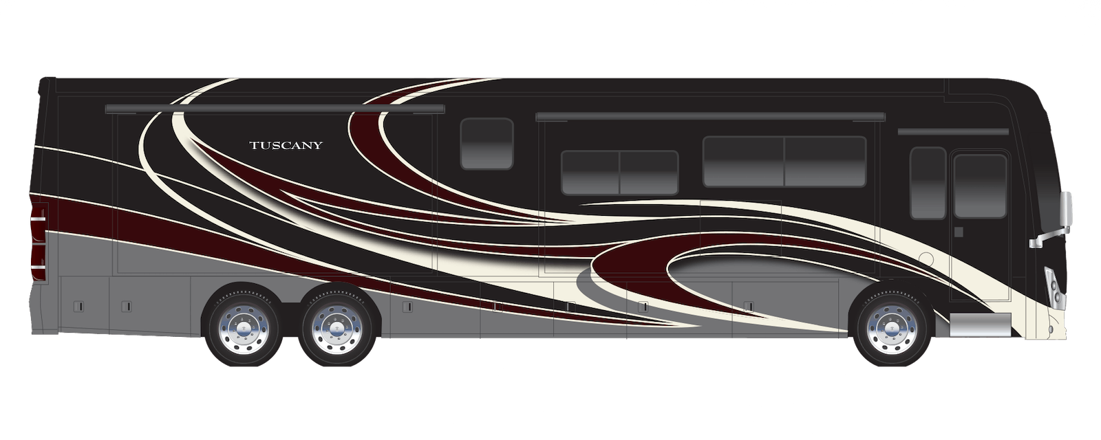 2022 Thor Tuscany Class A Diesel Pusher RV Meridian Full Body Paint Exterior Artwork