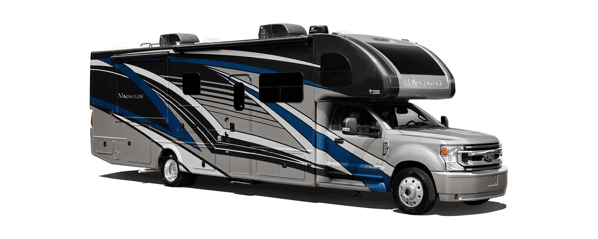 Magnitude Super C Diesel RV Chandler Blue Exterior